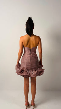 Draped V mini dress