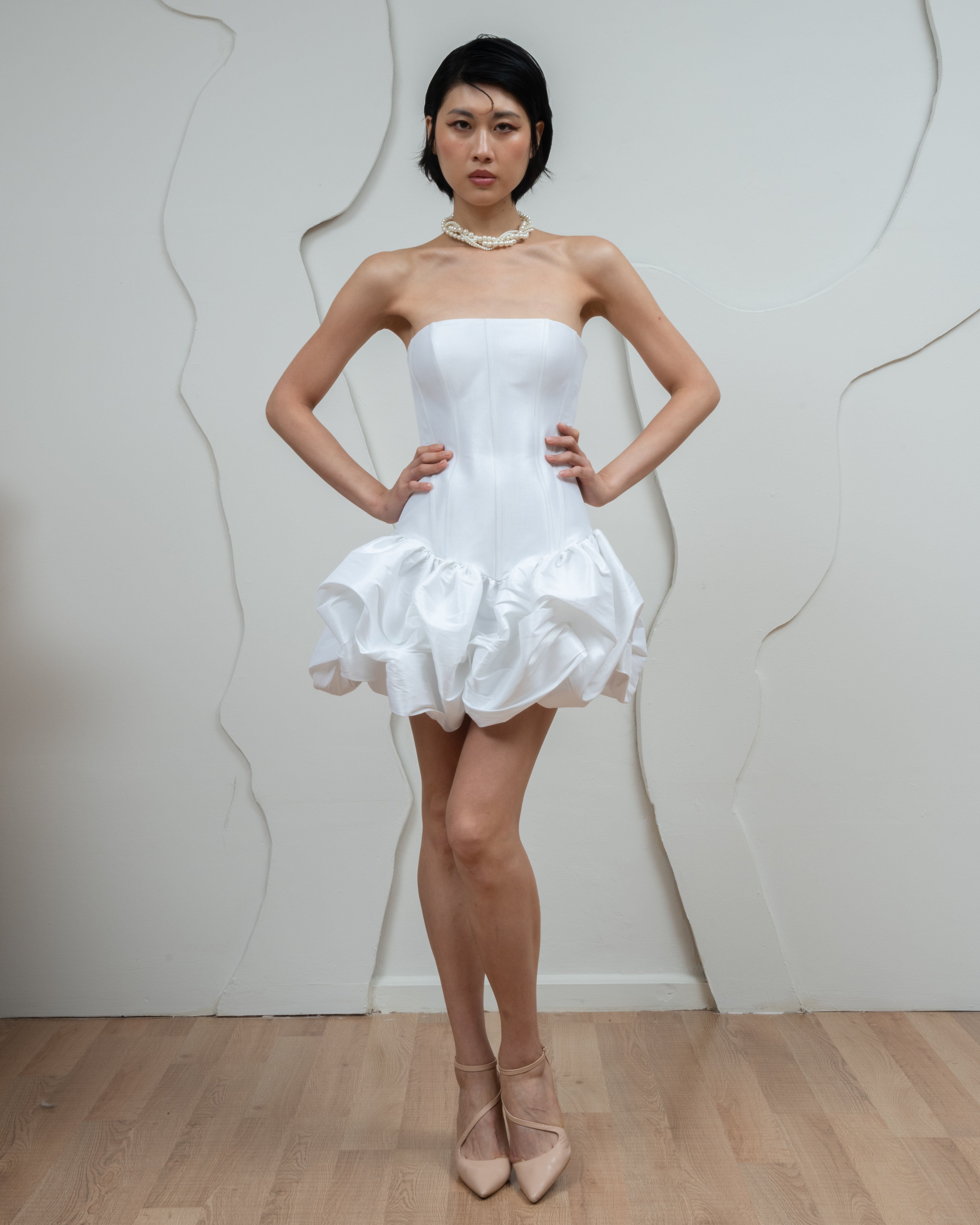 White Balloon Dress