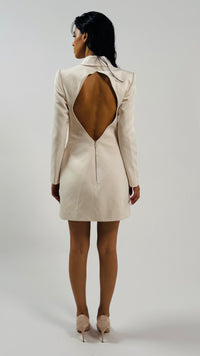 Draped waist blazer dress