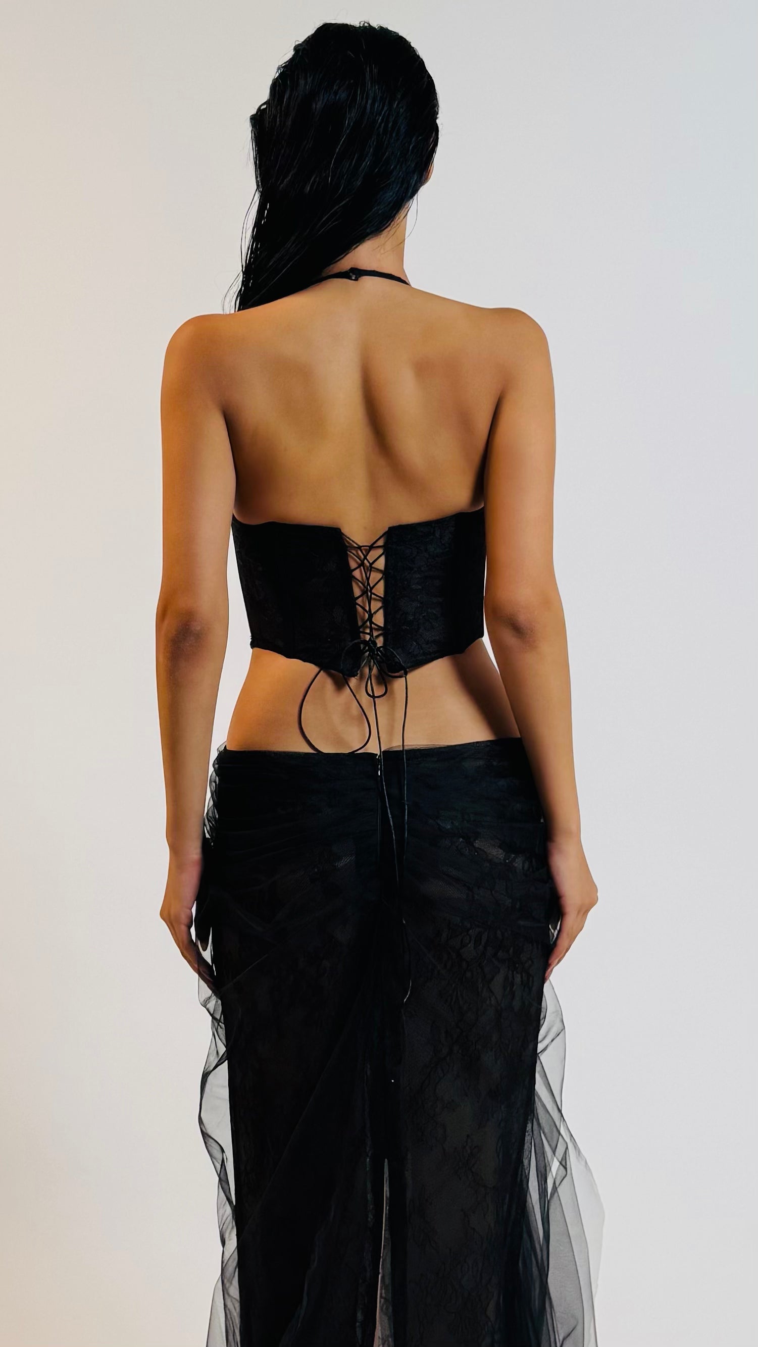 Black V dress